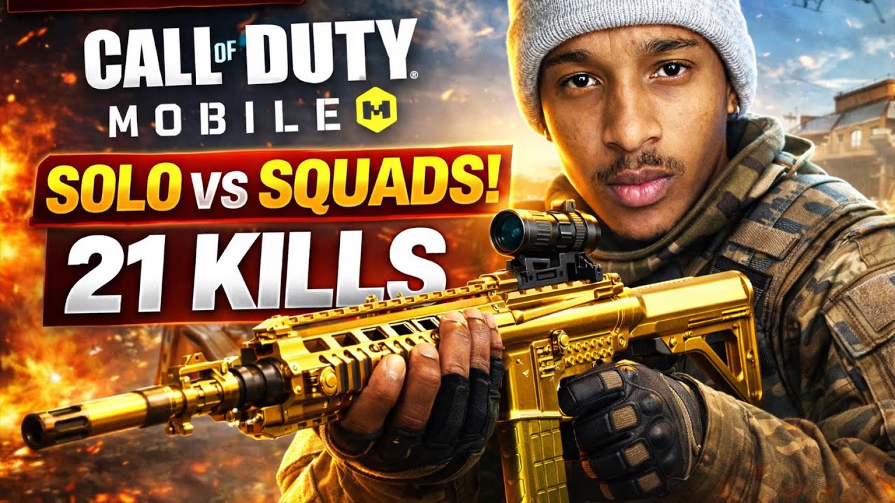 SOLO vs SQUADS 😱 21 KILLS | Gold M4 DOMINATES | COD Mobile