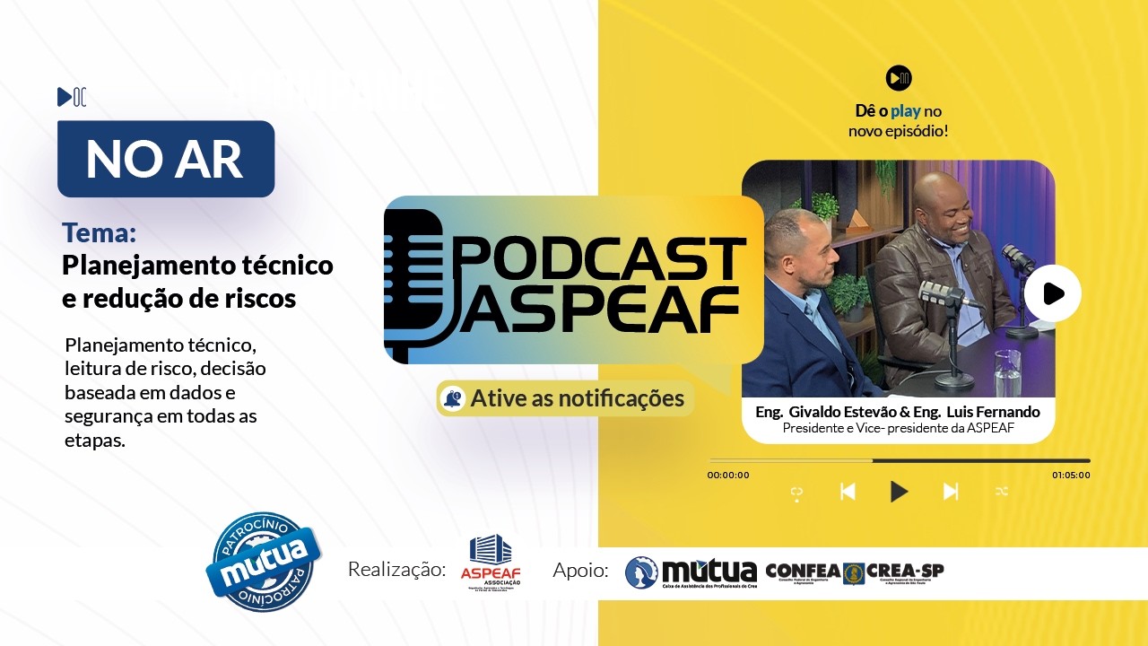 Capa do episódio 05 do Podcast ASPEAF, com Givaldo Estevão e Luis Fernando