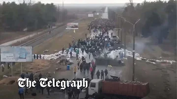 Ukrainians block roads leading to Europe’s largest nuclear power plant