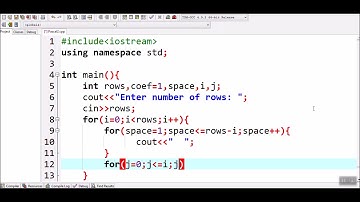 How to Print Pascal Triangle in C++