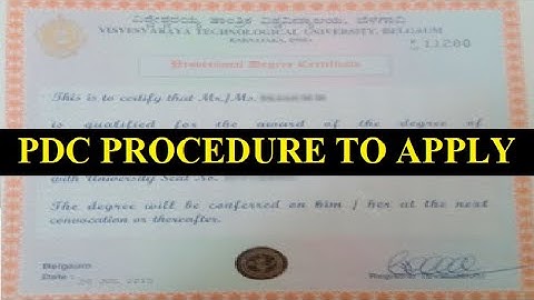 Procedure to Apply for Provisional Degree Certificate | VTU | 2021
