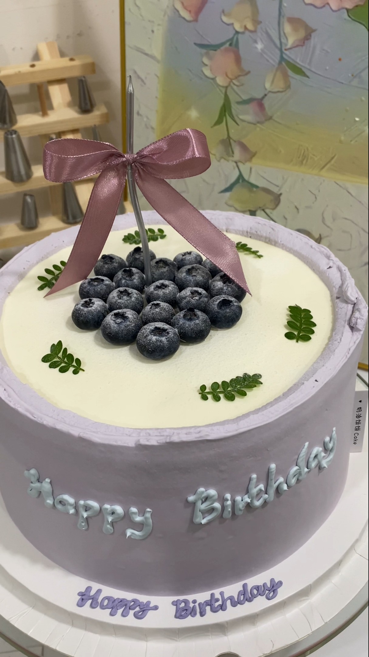 Changshu animal cream cake customization | immersive cake making | purple series ins simple style