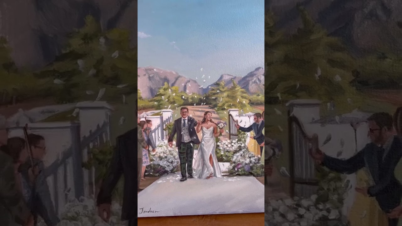 Custom Wedding Painting for an amazing couple and clients. #