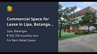 Commercial Space for Lease in Lipa, Batangas: 462 SQM Ground Floor Retail Space
