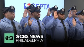 13 new SEPTA Transit Police officers sworn in during badge-pinning ceremony