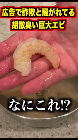 広告で詐欺と騒がれてる巨大エビを実際に買ってみると。。。#shorts #イケメン #イケオジ #イケボ #飯テロ