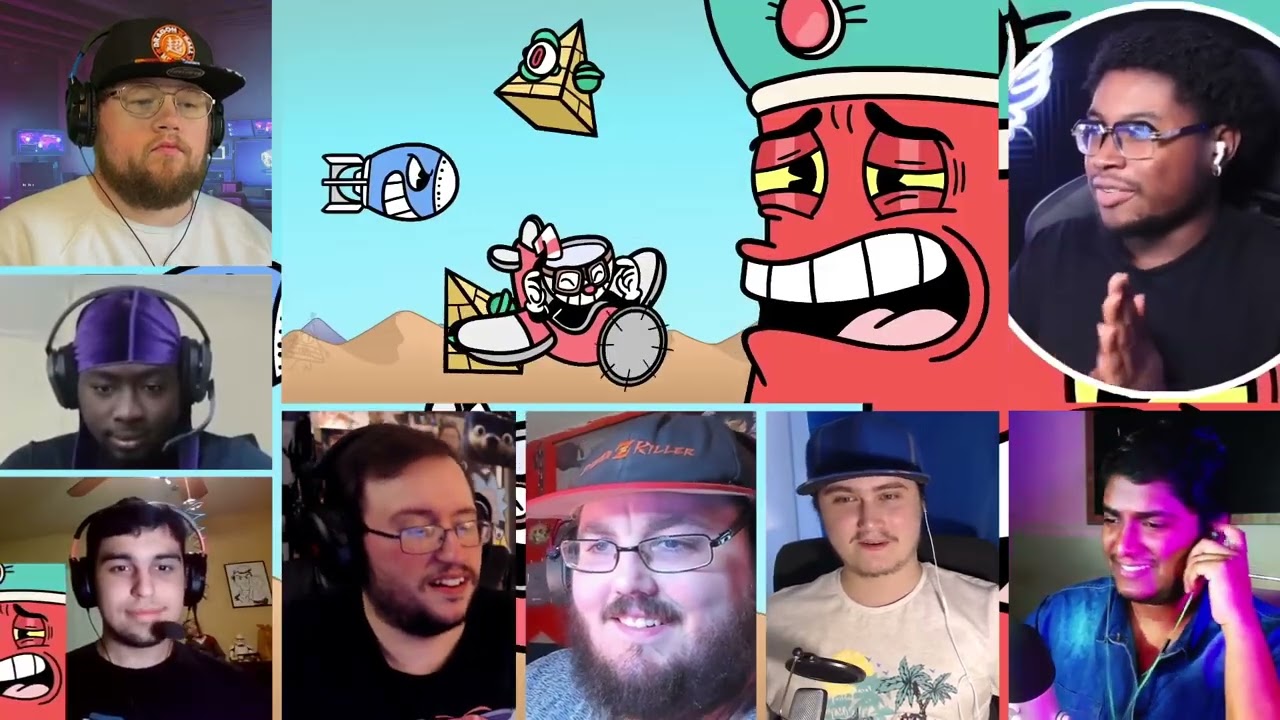 🎵CUPHEAD CARTOON RAP BATTLE: PART 1 & 2 🎵 [REACTION MASH-UP]