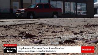 Lloydminster Removes Downtown Benches | Rogers tv