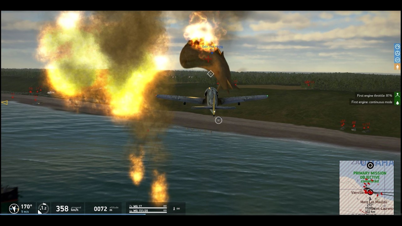 IL 2 Sturmovik German Odin The Viking Rocket Attacked the Omaha Normandy Invasion Beachhead