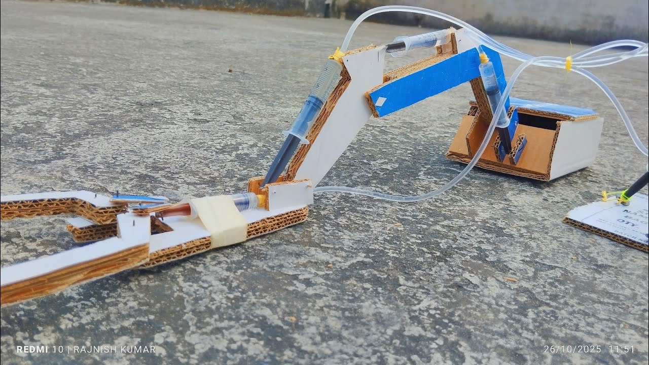 how to review cardboard hydraulic crane machine// hydraulic cardboard projectes?