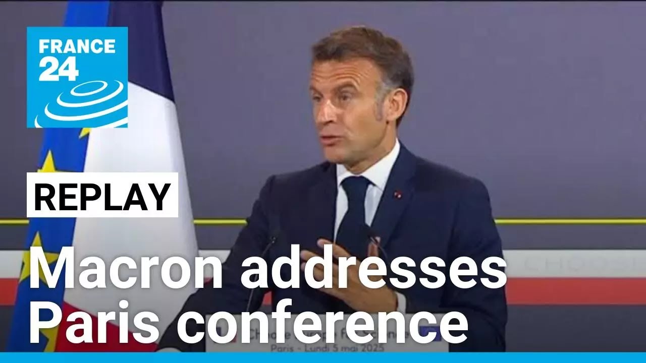 Replay: President Emmanuel Macron addresses Paris conference • FRANCE 24 English