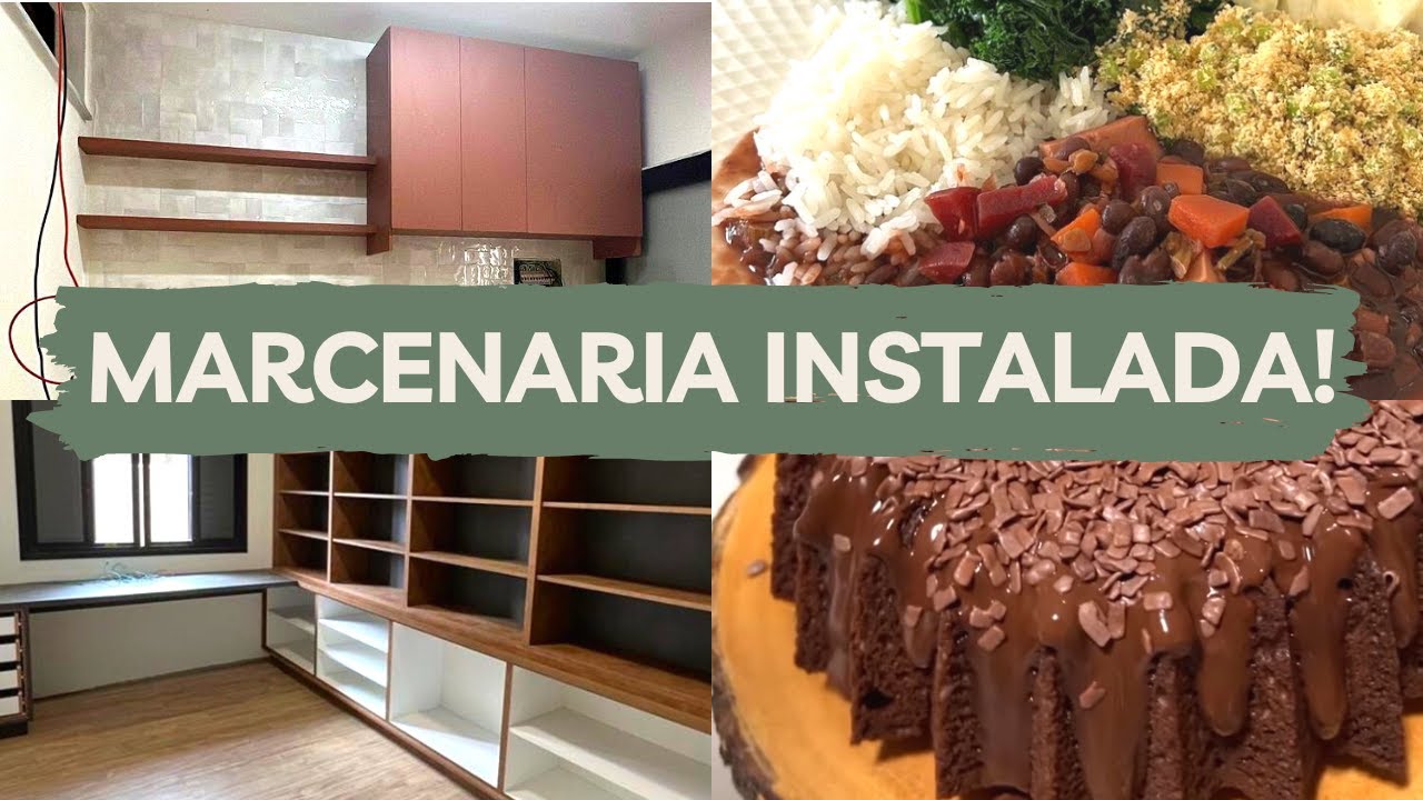 A MARCENARIA FOI INSTALADA! + receita de feijoada VEGANA com tofu defumado 🫘 e bolo de CHOCOLATE 🍫