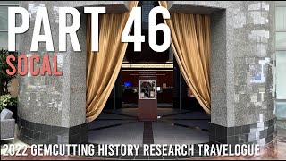 Visiting the GIA library, finding ancient faceting machines and giving talks in Southern California