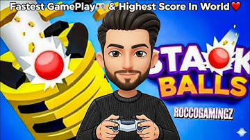 STACK BALL 3D⚽️ HIGHEST SCORE CHALLENGE🎮 & FASTEST GAMEPLAY🎱 #stackball 