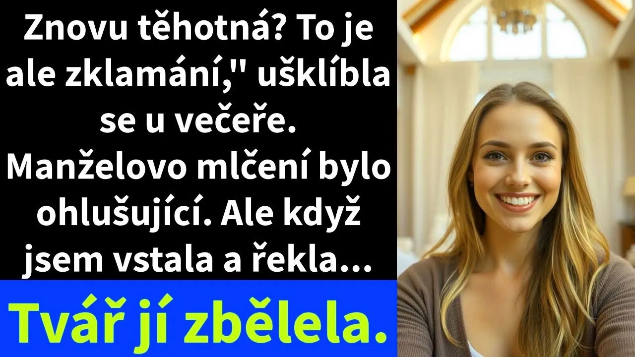 „Zase těhotná. Jaké zklamání.“ Marla pronesla ta slova u slavnostní večeře, která měla oslavovat moje těhotenství, a já jsem cítila, jak se pode mnou propadá půda. Můj manžel Evan seděl vedle mě...