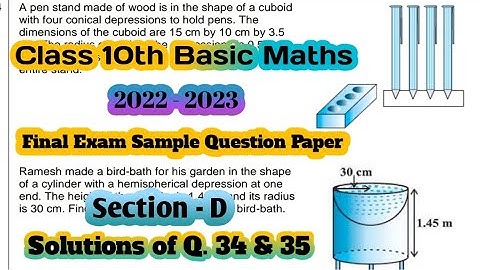 CBSE Maths Basic Paper Solutions Class 10 I Session 2022-23@Ashish4students