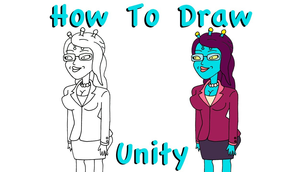 How To Draw Unity (Rick And Morty) | Step By Step Tutorial - YouTube