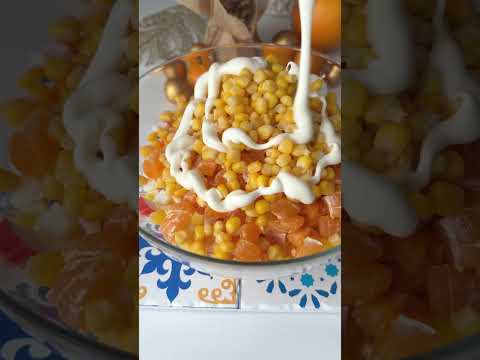 САЛАТ 'Золотой микс' с Мандаринами - Вкусный и простой рецепт! #салаты #рецептысалатов