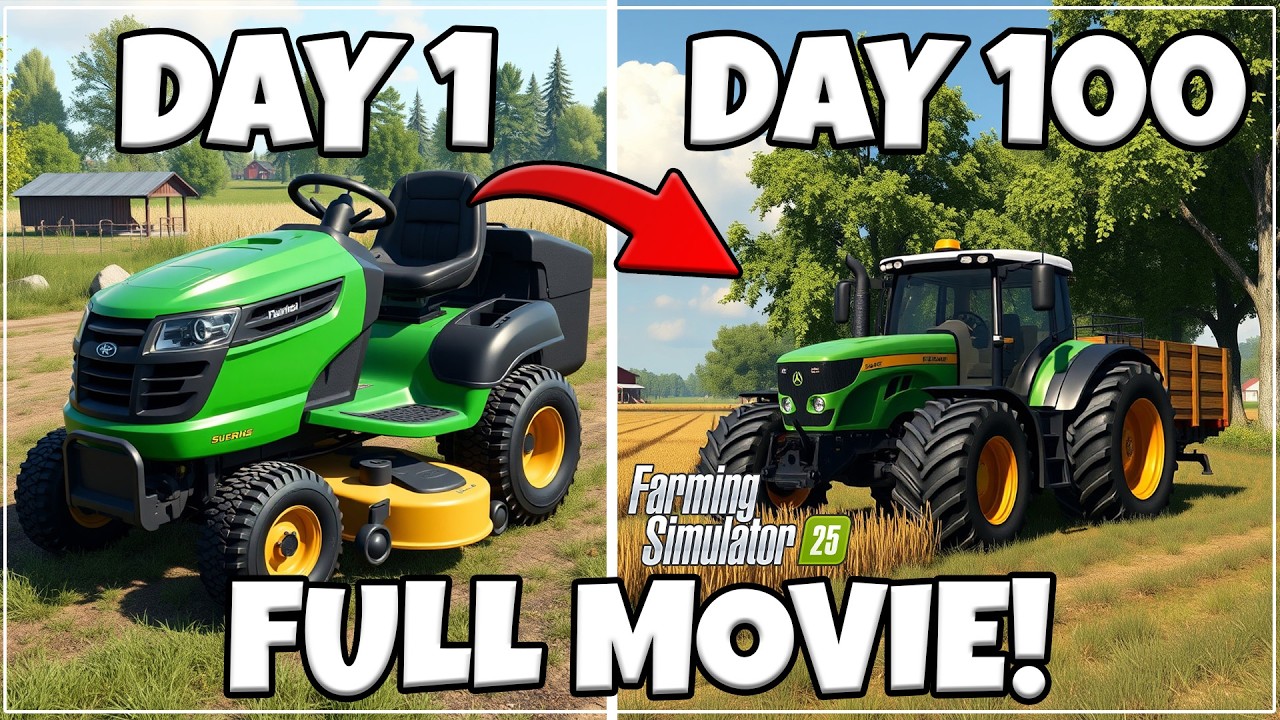 I SURVIVED $0 100 DAYS ON THE FLAT MAP In Farming Simulator 25! (FULL MOVIE!)