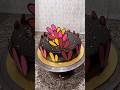 beautiful heart shape ❤️ chocolate ganache cake decoration idea #chocolatecake #viralreels #newpost