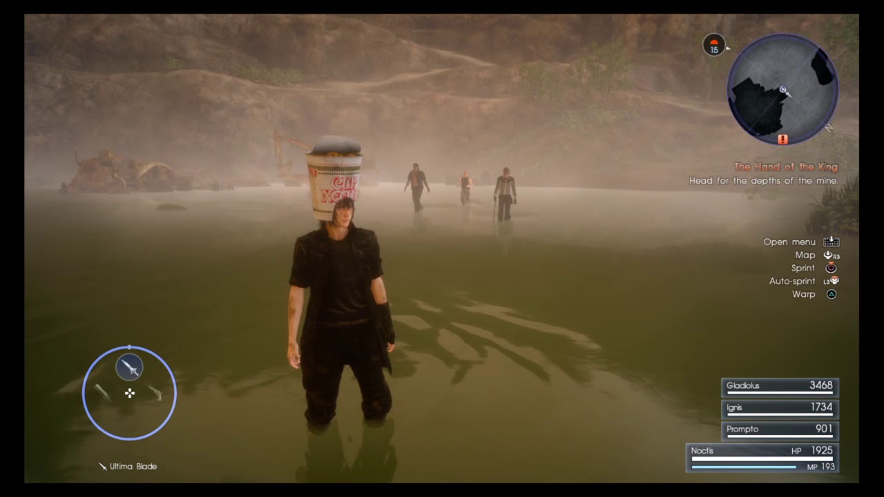 FINAL FANTASY XV Ignis "blind" outfit glitch??
