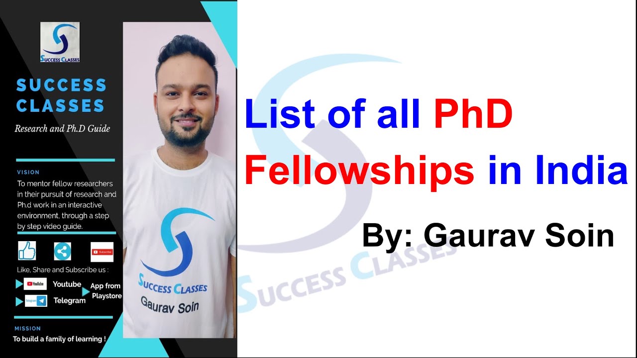 phd fellowships for life science in india