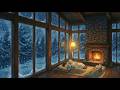 A Blizzard Night with Grandparents | Cozy Glass Room in Heavy Snowstorm | Ghibli ASMR Ambience