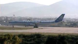 Olympic Airways 747-200s and A340 at Athens Hellenikon Airport.mp4