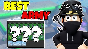 *NEW* BEST UNDEFEATED ARMY IN NOOB ARMY TYCOON! BEATING OBBY #10! (Roblox)