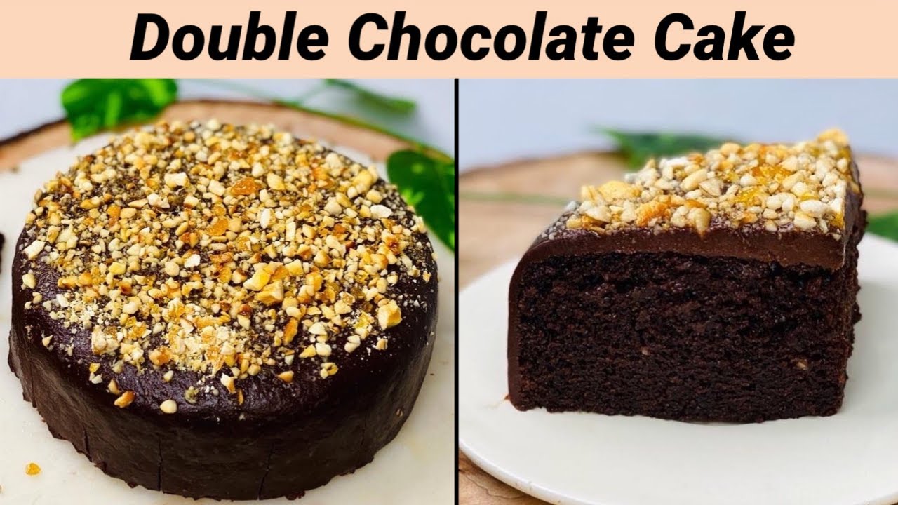 Double Chocolate Praline Cake | 5mins Whipped Chocolate Ganache | Eggless Chocolate Cake | Flavourful Food