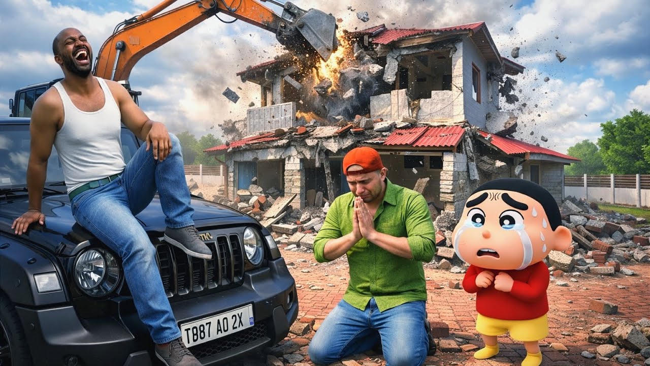 Franklin Destroys Shin-chan's House |😱 In Indian theft Aura Simulator🥰