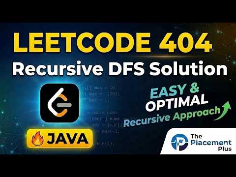 LeetCode 404 | Sum of Left Leaves | Easy Java Recursion Solution 🚀