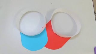 عمل قبعة ( كاب ) من الورق الملونHow to Make a Paper Hat - اشغال يدوية