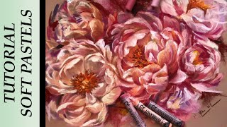 How to draw Flowers | Peony Soft Pastel Painting screenshot 2