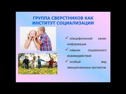 Копченова Е.Е. Видео-лекция «Институты социализации личности в детском возрасте»