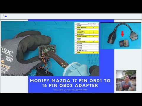 Модифицируйте Mazda 17-контактный адаптер OBD1 на 16-контактный адаптер OBD2