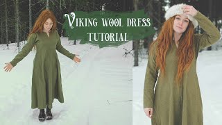 Viking vinter clothing. Viking wool dress tutorial - part 1