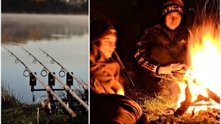 autumn carp fishing in france , at etang de born