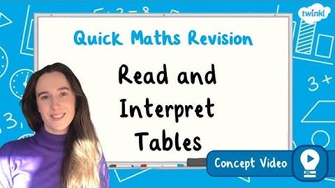 How Do I Read and Interpret Tables? | KS2 Maths Concept for Kids