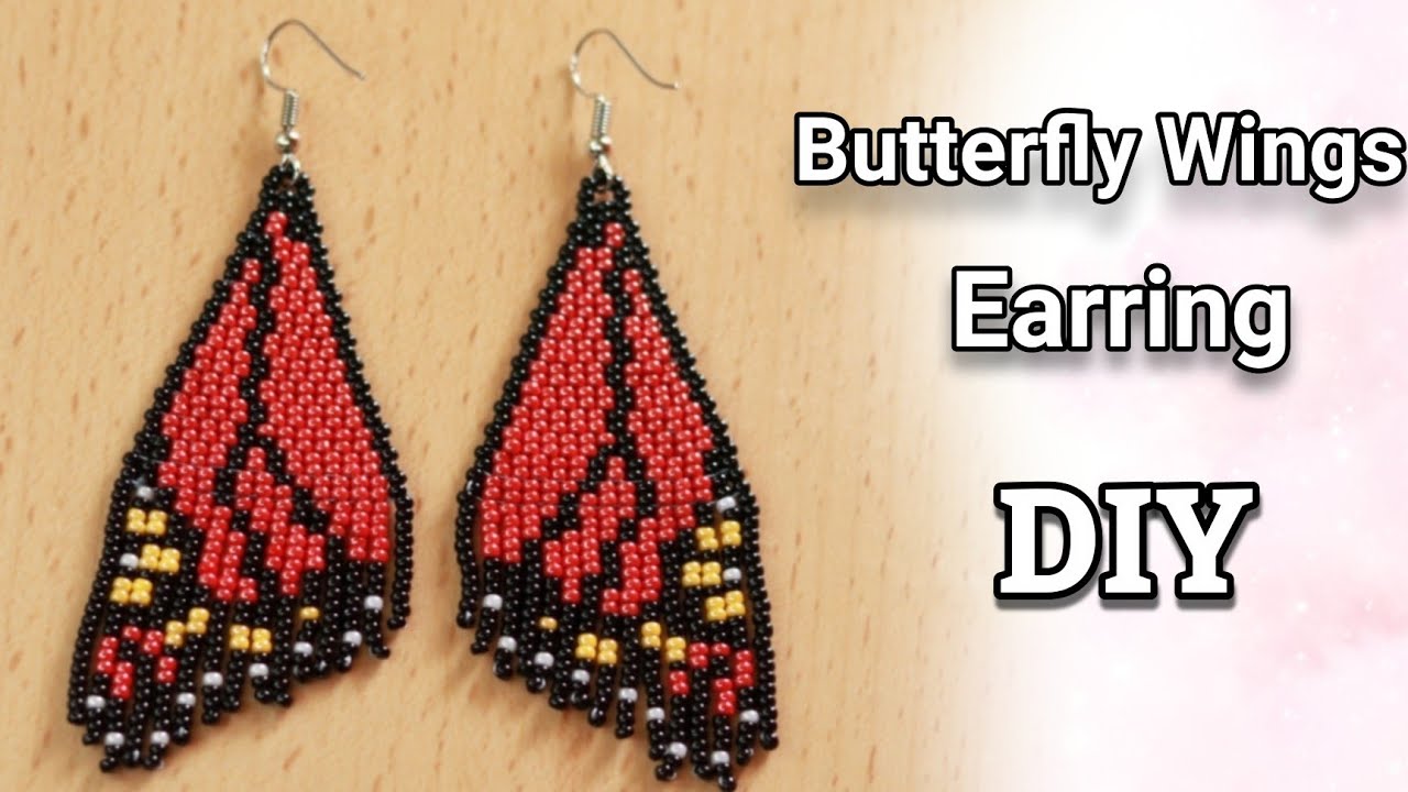 Pink Butterfly Dangle Earrings