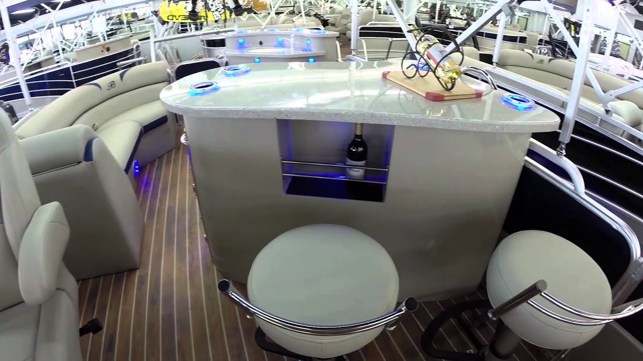 2014 Berkshire 230STS Tri Toon Bar Boat - YouTube