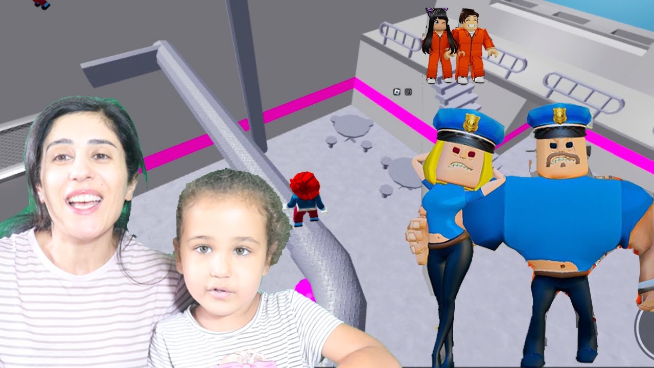 Roblox Komik Şişman Polisten Kaçtık ROBLOX BARRY'S PRISON RUN Esra Oyunda