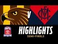 Hawthorn v Melbourne Highlights | Semi Final, 2018 | AFL