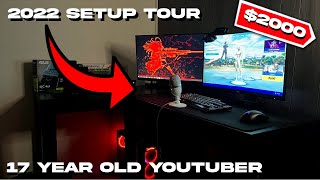 17 Year Old Youtuber Setup Tour Updated 2022 ($2000) 🤩 | All Fortnite Settings | ConedByConnor