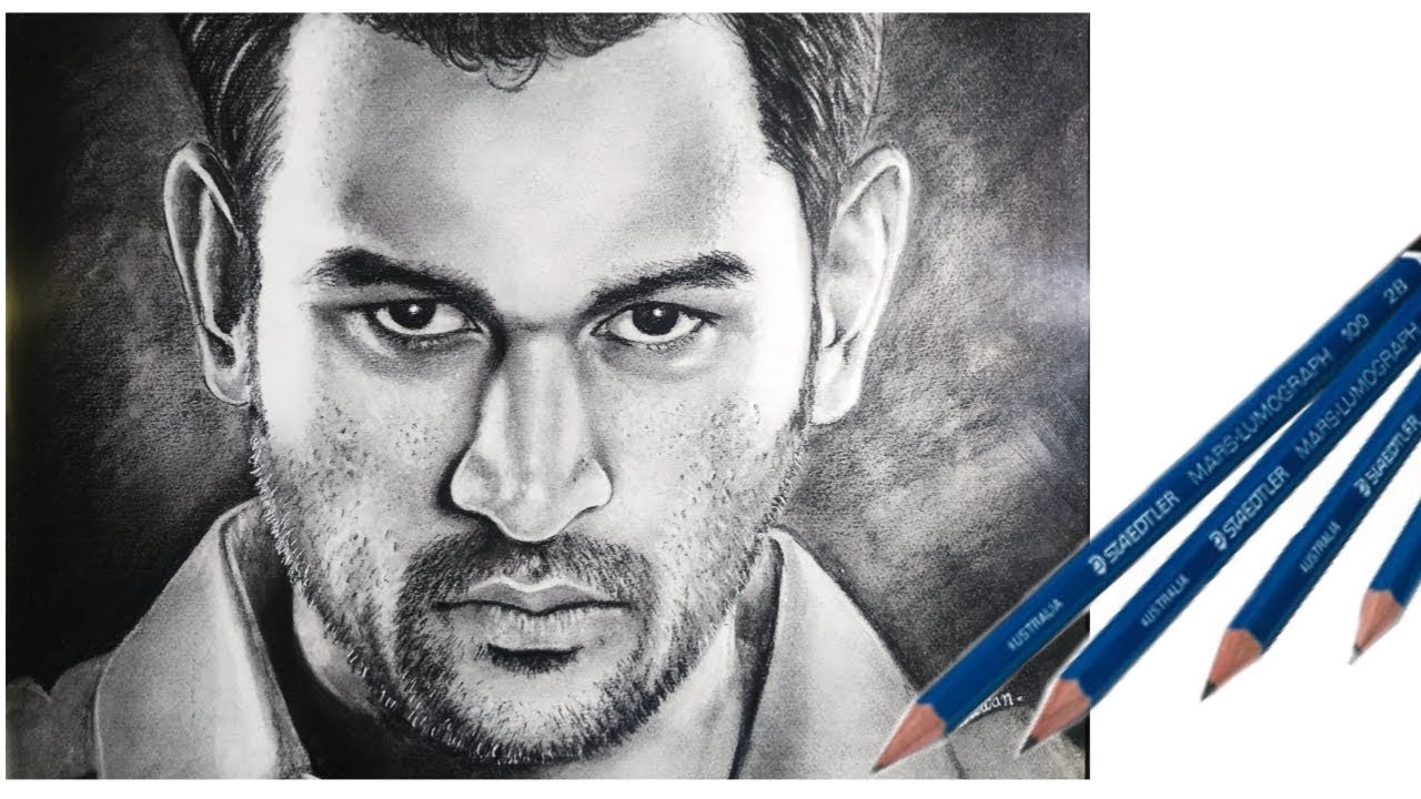 MS dhoni Drawing with pencil // Mahi Drawing // pawannathart YouTube