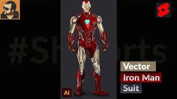 Speed Drawing Vector Iron man suit in illustrator #shorts