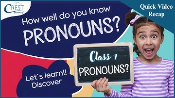 Class 1 Pronoun | English Olympiad | CREST OLympiads