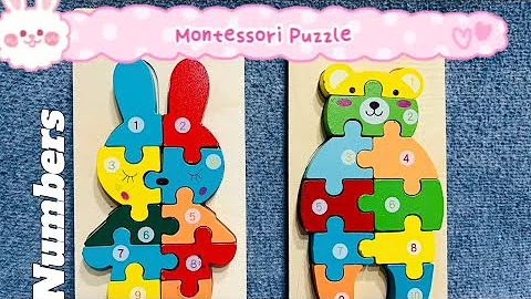 Numbers/ Montessori Wooden Puzzle/ kids/ toddlers