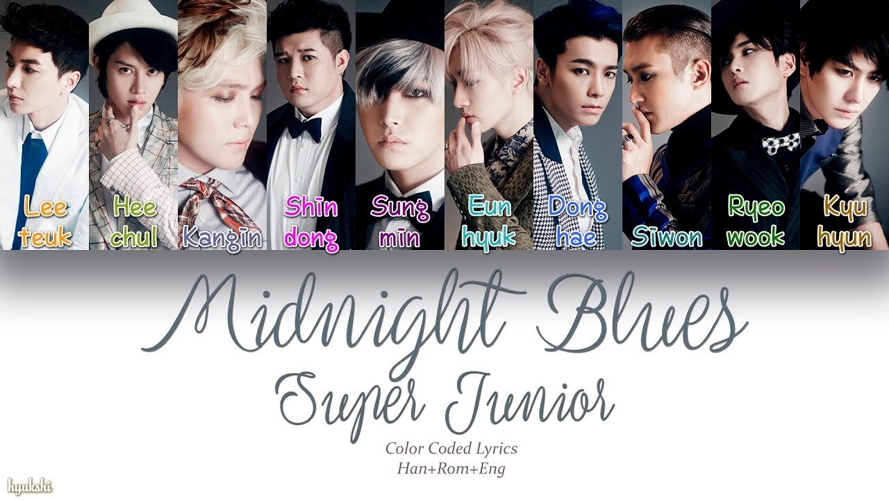 Super Junior (슈퍼주니어) – Midnight Blues (춤을 춘다) (Color Coded Lyrics) [Han/Rom/Eng]