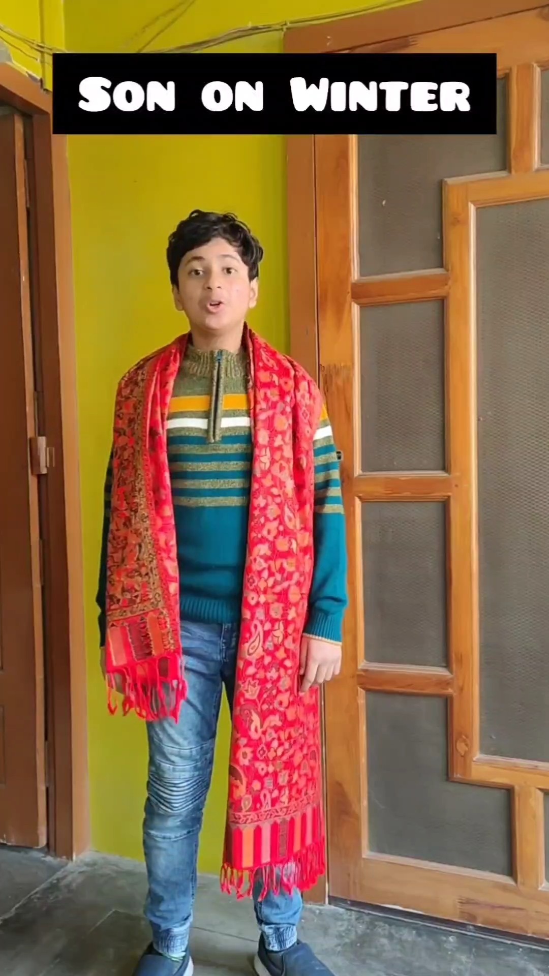 Son vs mom on winter #shorts #trending #views #video #status